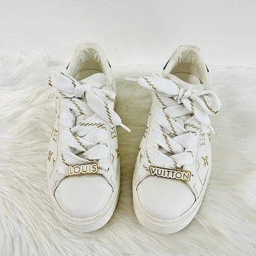 Louis Vuitton Monogram Time Out Gold Sneakers 161290038 [P]