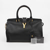 Saint Laurent New Cabas Chyc Medium Leather Tote Bag Black 159406058 [P]