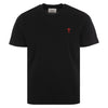 AMI Small Heart Logo Black T-Shirt 152194986 [P]