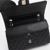 CHANEL Classic Medium Black Caviar Flap Bag with Silver Hardware 159751636 [P]