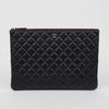 CHANEL Classic Large Lambskin Black Clutch with Silver Hardware 160922735 [P]