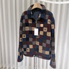 Louis Vuitton Damier Pixel Fleece Bomber Jacket (S Grade/XL) 161305136 [P]