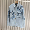 Louis Vuitton Stripe Monogram Workwear Denim Shirt Jacket Indigo 161305170 [P]