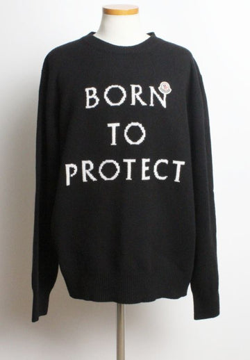Moncler Logo Wool Sweater Black XXL(110) 161318735 [P]
