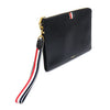 Thom Browne Black Pebble Grain Leather RWB Strap Medium Portfolio Clutch MGD97332ETC 161318952 [P]