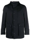 THOM BROWNE ナイロンテックスナップフロントレインパーカ 133045299 [P]