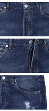 Brunello Cucinelli Men's Rolled Cup Distressed Denim Pants M0Z37X2340 C1468 130222703 [P]