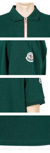 MONCLER モンクレール メンズ ハーフジップ PK 半袖 (グリーン) 8A00002 89A16 875 131853488 [P]