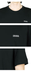 ZEGNA Ermenegildo Herren Chest Logo T-Shirt (Schwarz) E7360A5 B760 K09 132242758 [P]