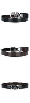 SALVATORE FERRAGAMO Herren Double Gancini Wendegürtel 153690798 [P]