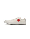 Comme Des Garcons Converse Chuck Taylor Small Red Heart Low Top Beige 142602325 [P]