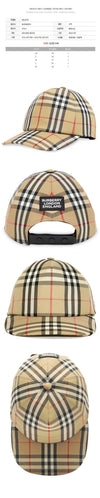 BURBERRY Vintage Check Trucker Cap Archive Beige 8026929 124399468 [P]