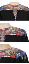 Marcelo Burlon Multicolor Wings Round Sweatshirt (Black/Multi) CMBA009F19506022 1088 161312646 [P]