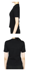 MaxMara Women's Viscose Blend Knit Short Sleeve (Black) 006 2511361078600 127540635 [P]