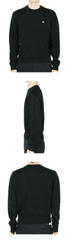 Acne Studios Men's Crewneck Cotton Knit (Black) C60102 900 131429239 [P]