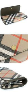 Burberry Women's Checked Continental Long Wallet (Beige) B9368 133081005 [P]