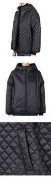 MAXMARA レディース ダーキューブ レオ リバーシブル フード パディング ジャケット (ブラック) 2529486074600 142051809 [P]