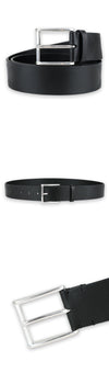 Burberry Men's Check Leather Square Buckle Belt (Black) 8103802 141094035 [P]