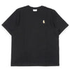 MAISON KITSUNE Männer Stehkragen Fuchs Patch Kurzarm (Schwarz) PM00123KJ7026 P199 156158008 [P]