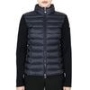 Moncler Women's Logo Patch Knit Mix Down Jacket (Navy) 9B00006 M1122 742 134331259 [P]