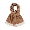 MaxMara Embroidered Logo Wool Muffler Camel 2524546052600 005 161411053 [P]