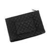 CHANEL Klassische Caviar Silber Clutch Groß 161413248 [P]