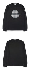 MONCLER Langarm-T-Shirt mit Karomuster und Logo für Herren (Schwarz) 8D00016 89B8Y 999 161287343 [P]