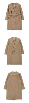 MaxMara Women's Mesh Belted Long Coat (Camel) 2629016061600 045 160456164 [P]