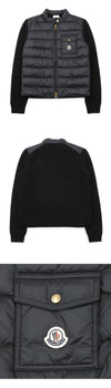 MONCLER Damen Strick-Mix-Paddingjacke mit Taschen (Schwarz) 9B00028 M4281 999 155623997 [P]