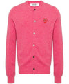 COMME DES GARCONS Rundhals-Doppelburgunder-Emblem-Pullover 25FW AX N075 051 4 151055106 [P]