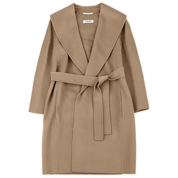 MaxMara Women's Mesh Belted Long Coat (Camel) 2629016061600 045 160456164 [P]