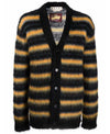 Marni Black Stripe Mohair Cardigan 152200731 [P]
