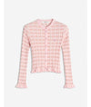 MAISON KITSUNE Baby Fox Patch Check Rippstrick Cardigan 152201180 [P]