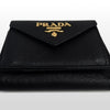 Prada Saffiano Metal Logo Small Compact Wallet Black 1MH021 161495067 [P]