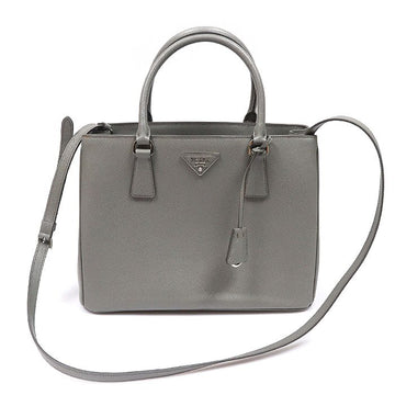 PRADA Saffiano Lux Triangle 2WAY grau 1BA874 161498987 [P]