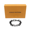 Louis Vuitton Silver Black Monogram Chain Bracelet M Size 161499812 [P]