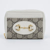 Gucci Horsebit 1955 Zip Card Case White S Grade 161501077 [P]