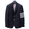 THOM BROWNE LAPRIMA Klassisch Fit 4-Streifen Strukturierte Wolljacke 06146 415 142313587 [P]
