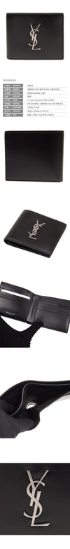 SAINT LAURENT Oberfläche Monogramm Geldbörse Schwarz 33221849 [P]