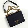 PRADA Saffiano Ketten Schultertasche Crossbody Schwarz (1BD133) 161504515 [P]