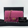 CHANEL Lambskin Chevron Crossbody Bag 161507772 [P]