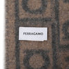 SALVATORE FERRAGAMO Monogram Jacquard Schal 52-0125 GRAU+BRAUN 779245 157858095 [P]