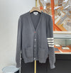 THOM BROWNE Diagonal Strickjacke Grau 5 161508078 [P]