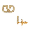 Valentino Garavani V Logo Crystal Women's Earrings 150543637 [P]