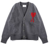 AMI Big Heart Logo Wool Cardigan 70766317 [P]