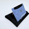 CHANEL Classic Caviar Silver Card Holder Wallet Blue 161509948 [P]