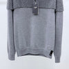 FENDI FF Logo Halbzip Pullover aus Strickfleece Grau 161511124 [P]