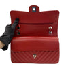 CHANEL Classic Medium Chevron Red Caviar A01112 22 Series 161513114 [P]