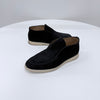 LORO PIANA Openwork Wildleder Loafer Boots Schwarz 161514947 [P]