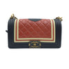 CHANEL Saison Boy Bag Lammleder mit orangefarbenem Punkt 21 152543933 [P]